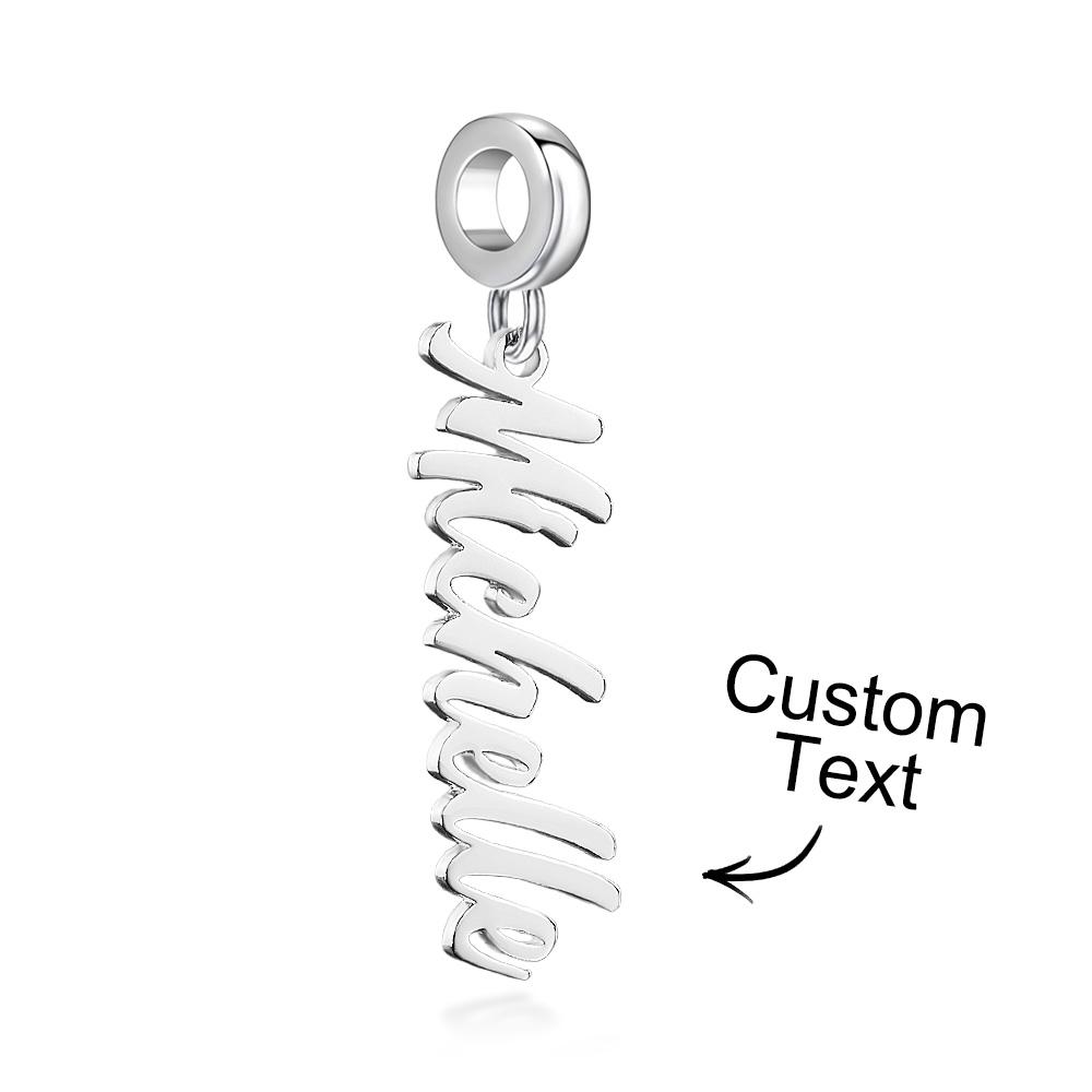 Custom Name Charm Persoanlized Name Bead Nameplate Charm Bead Gift for Women Pendant Gifts