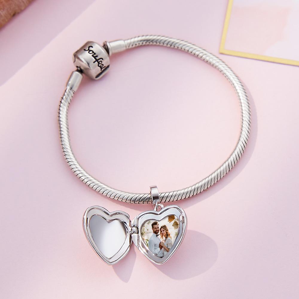 Personalized Photo Charm Custom Locket Charm Memorial Jewelry Gift for Women Mom Girls