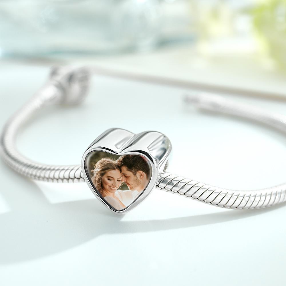 Love Heart Photo Charm Personalized Double Photo Charm
