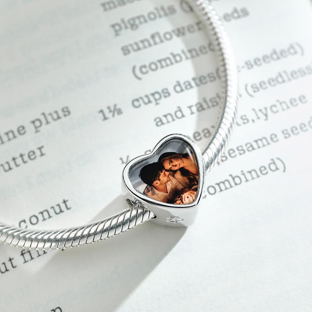 Love Heart Photo Charm Personalized Double Photo Charm