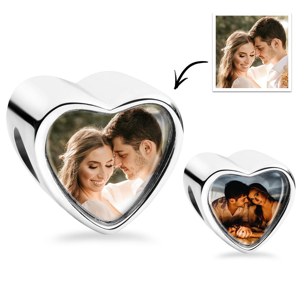 Love Heart Photo Charm Personalized Double Photo Charm