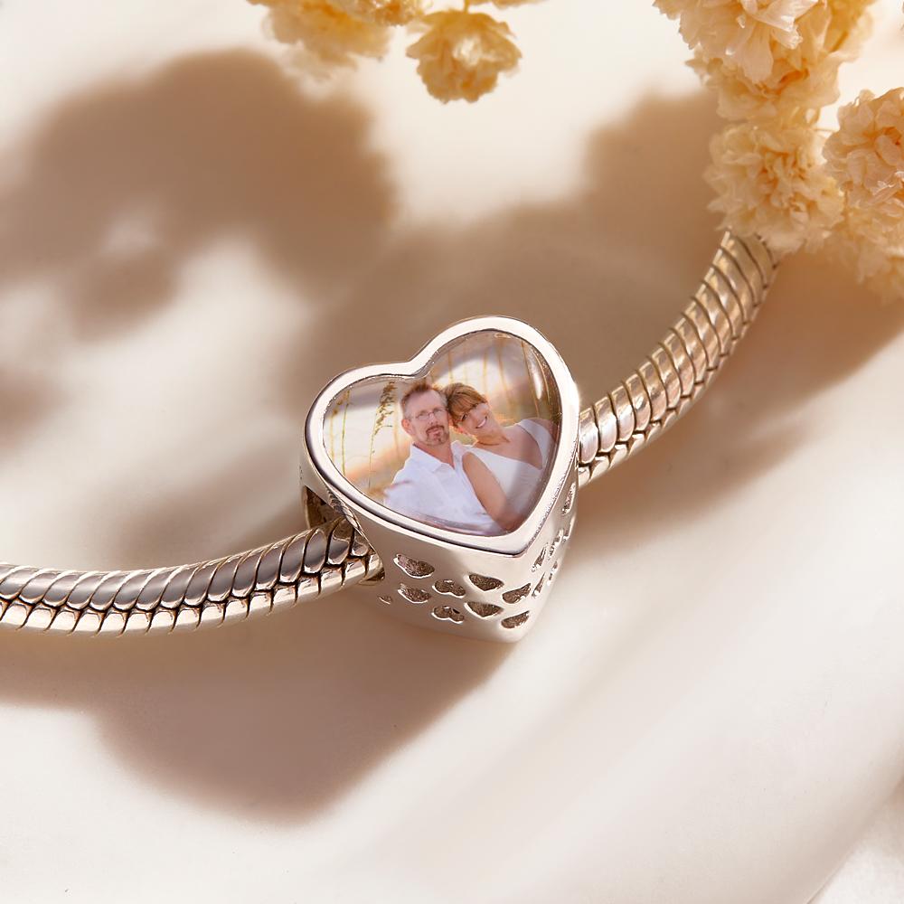 Custom Photo Charm Hollow Out Footprint Creative Pendant