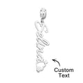 Custom Name Charm With A Heart Elegant Pendant Jewelry Accessory