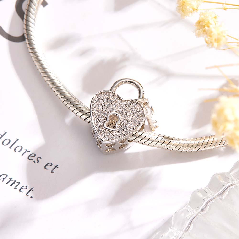 Personalized Photo Charm Love Heart Key Pendant Unique Gifts For Her