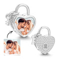 Personalized Photo Charm Love Heart Key Pendant Unique Gifts For Her