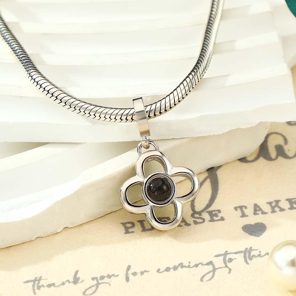 Custom Projection Charm Four Leaf Clover Swing Gift