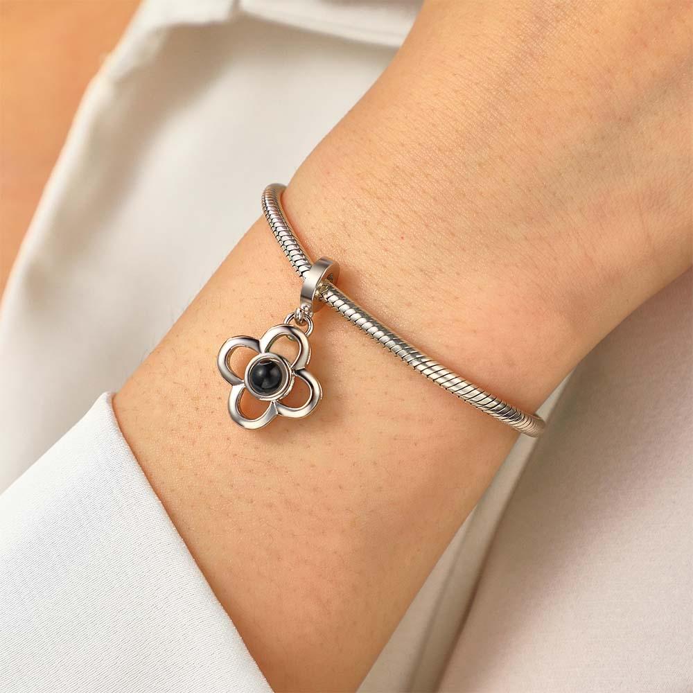Custom Projection Charm Four Leaf Clover Swing Gift
