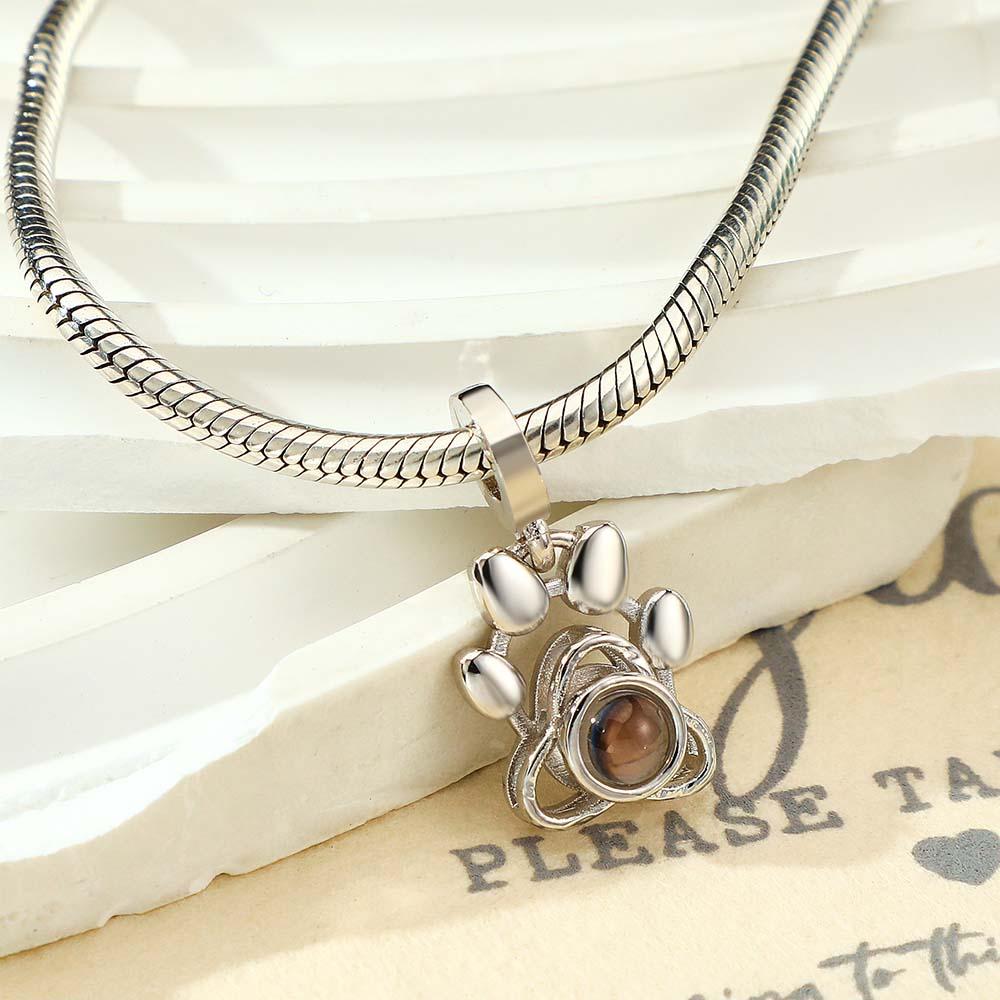 Custom Projection Charm Dog Paw Swing Gift