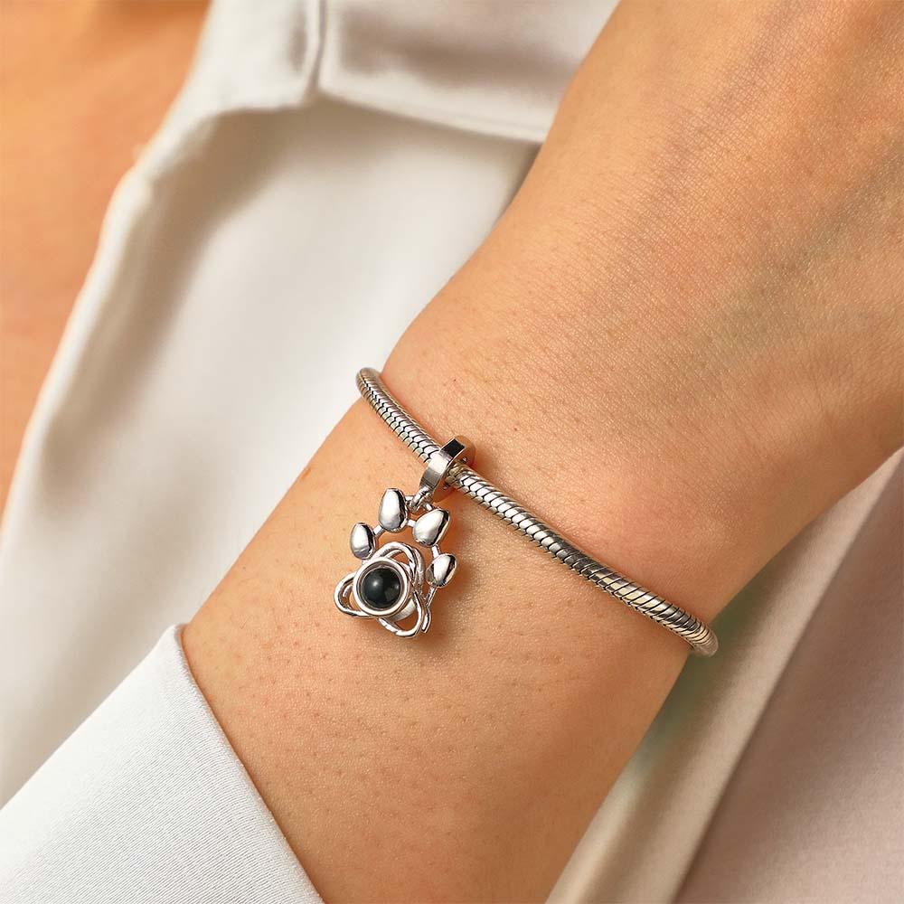 Custom Projection Charm Dog Paw Swing Gift