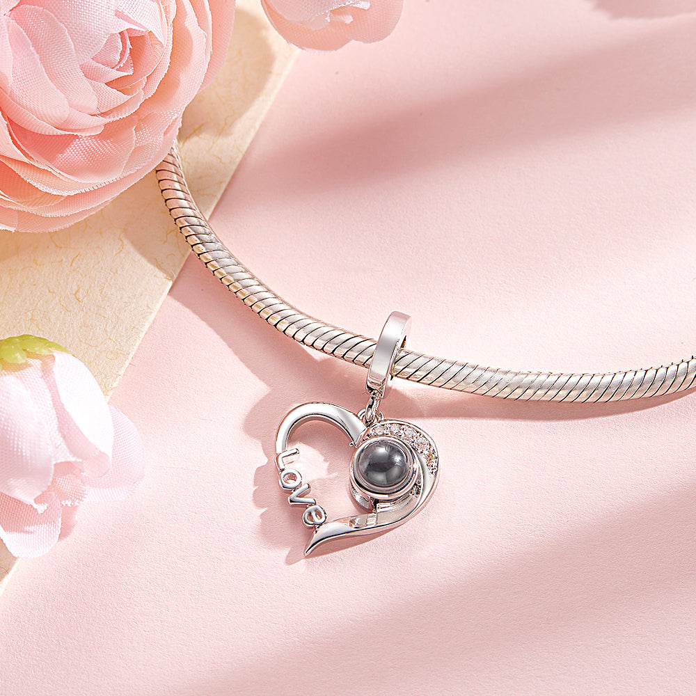 Custom Projection Charm Love Heart Unique Gift
