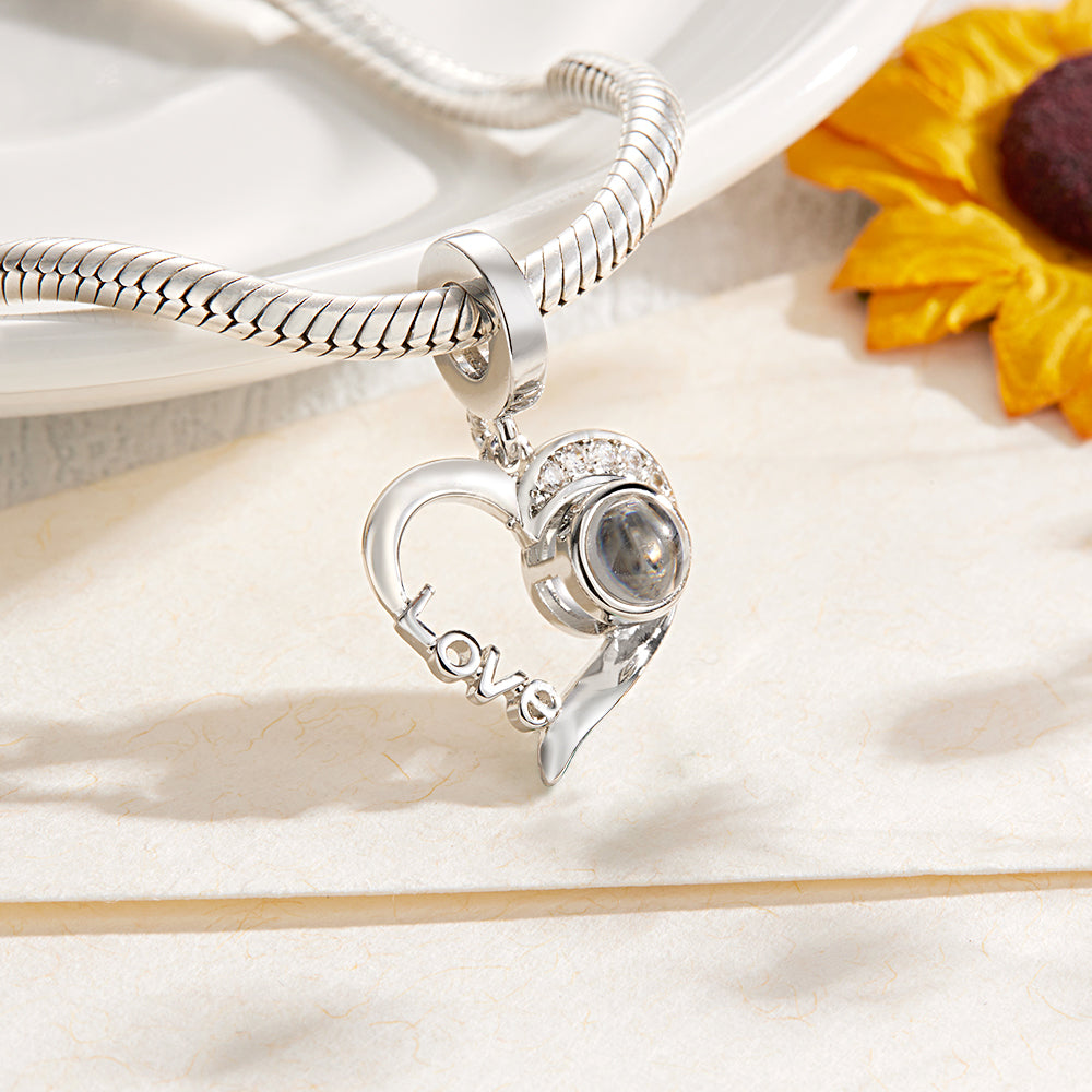 Custom Projection Charm Love Heart Unique Gift