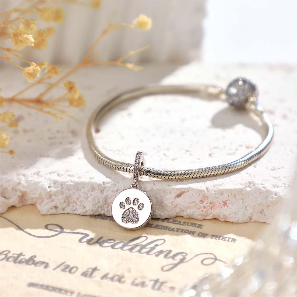 Custom Photo Charm Dog Paw Swing Cute Gift