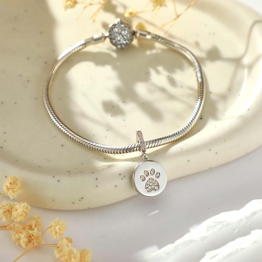 Custom Photo Charm Dog Paw Swing Cute Gift