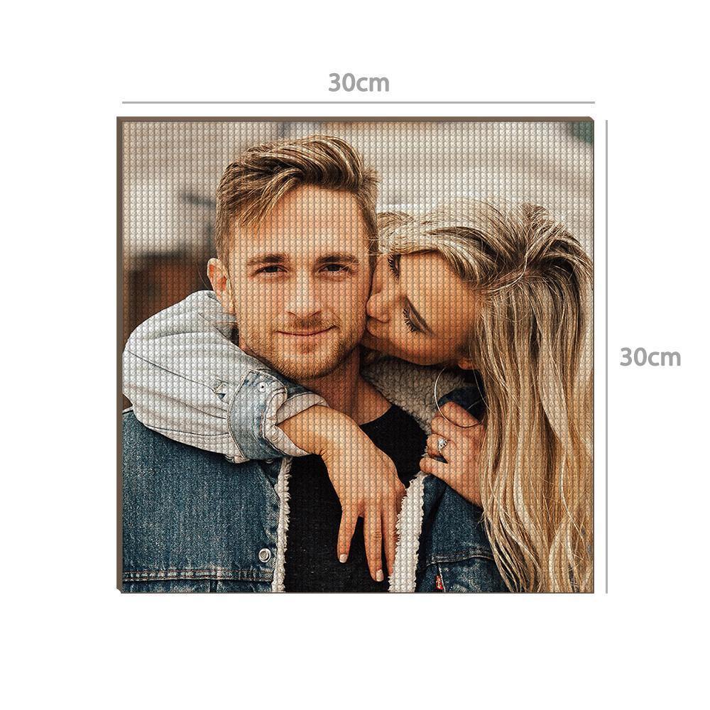 DIY Custom Diamond Painting Frameless Full Round Rhinestone Memorial Gifts 30*30cm