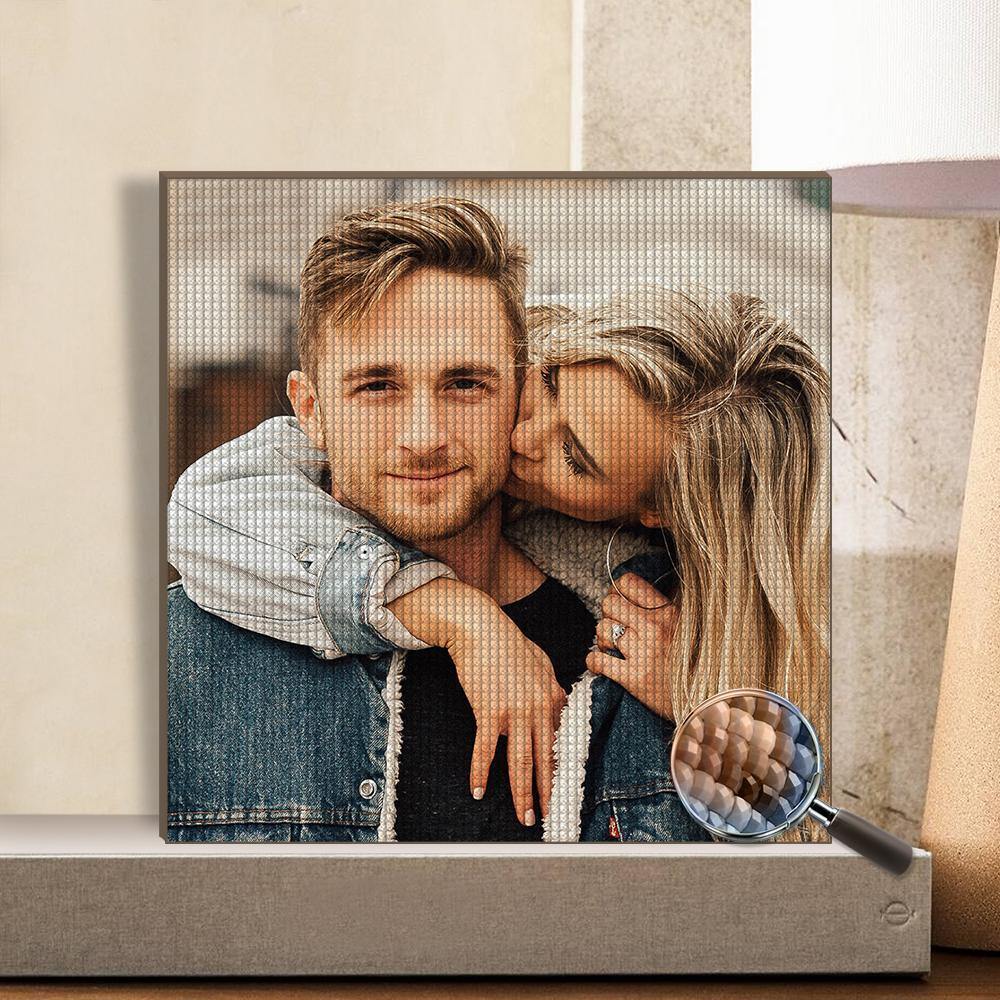DIY Custom Diamond Painting Frameless Full Round Rhinestone Memorial Gifts 30*30cm