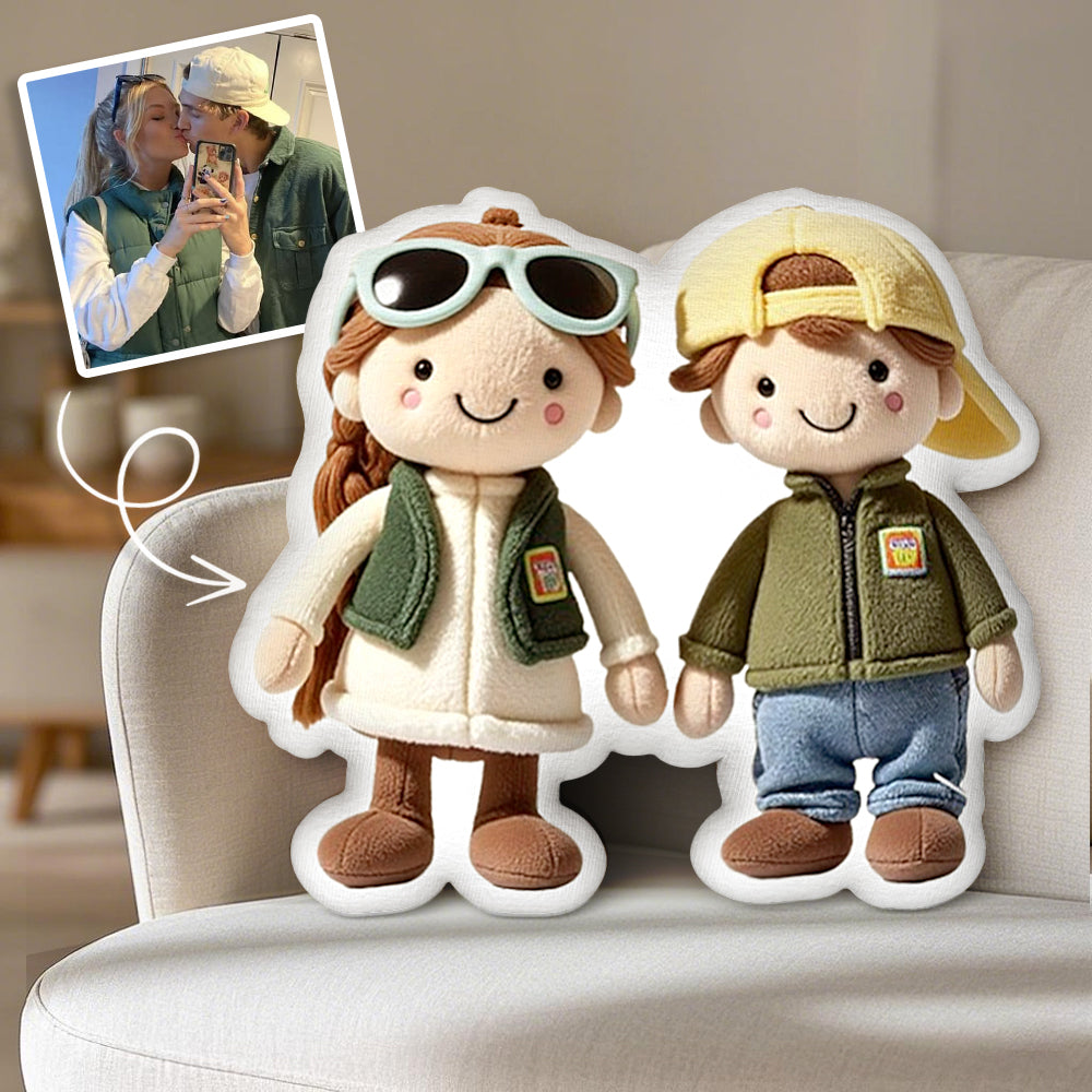 Personalized Photo Plush Doll Pillow Mini Me Plush Pillows Gifts for Kids