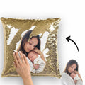 Custom Photo Magic Sequins Pillow Golden Color Shiny Best Gifts 15.75" * 15.75"