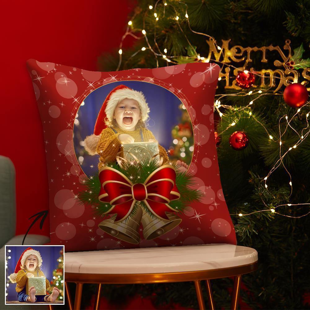 Custom Photo Christmas Pillow Baby Theme