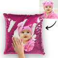 Custom Pillowcase Photo Magic Sequins Pink Color Shiny Home Decor 15.75" * 15.75"