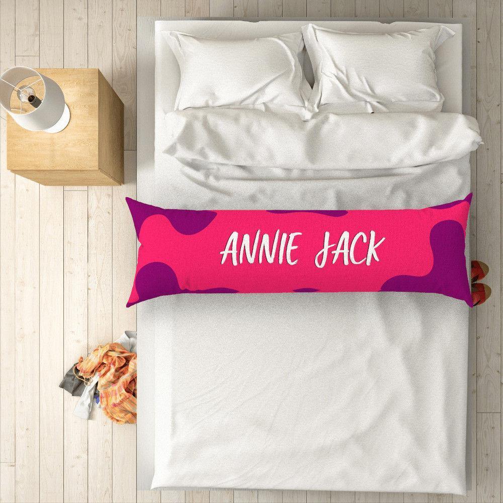 Custom Engraved Horizontal Pink Pillow Case Gifts-50?璋?50cm
