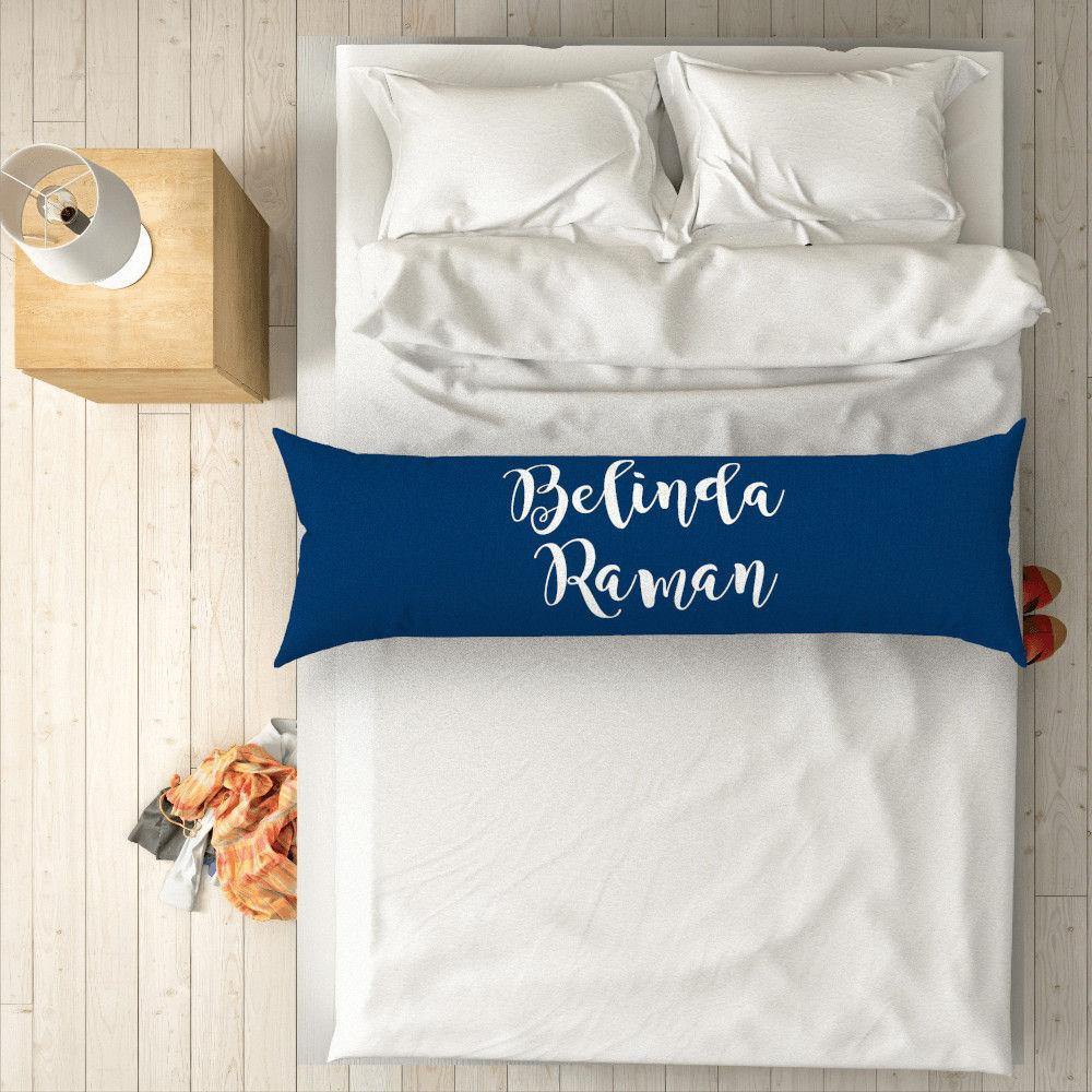 Custom Engraved Horizontal Blue Pillow Case Gifts-50?璋?50cm