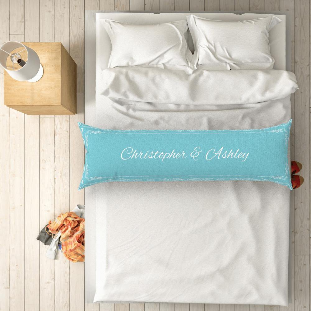 Custom Engraved Horizontal Light Blue Pillow Case Gifts-50?璋?50cm