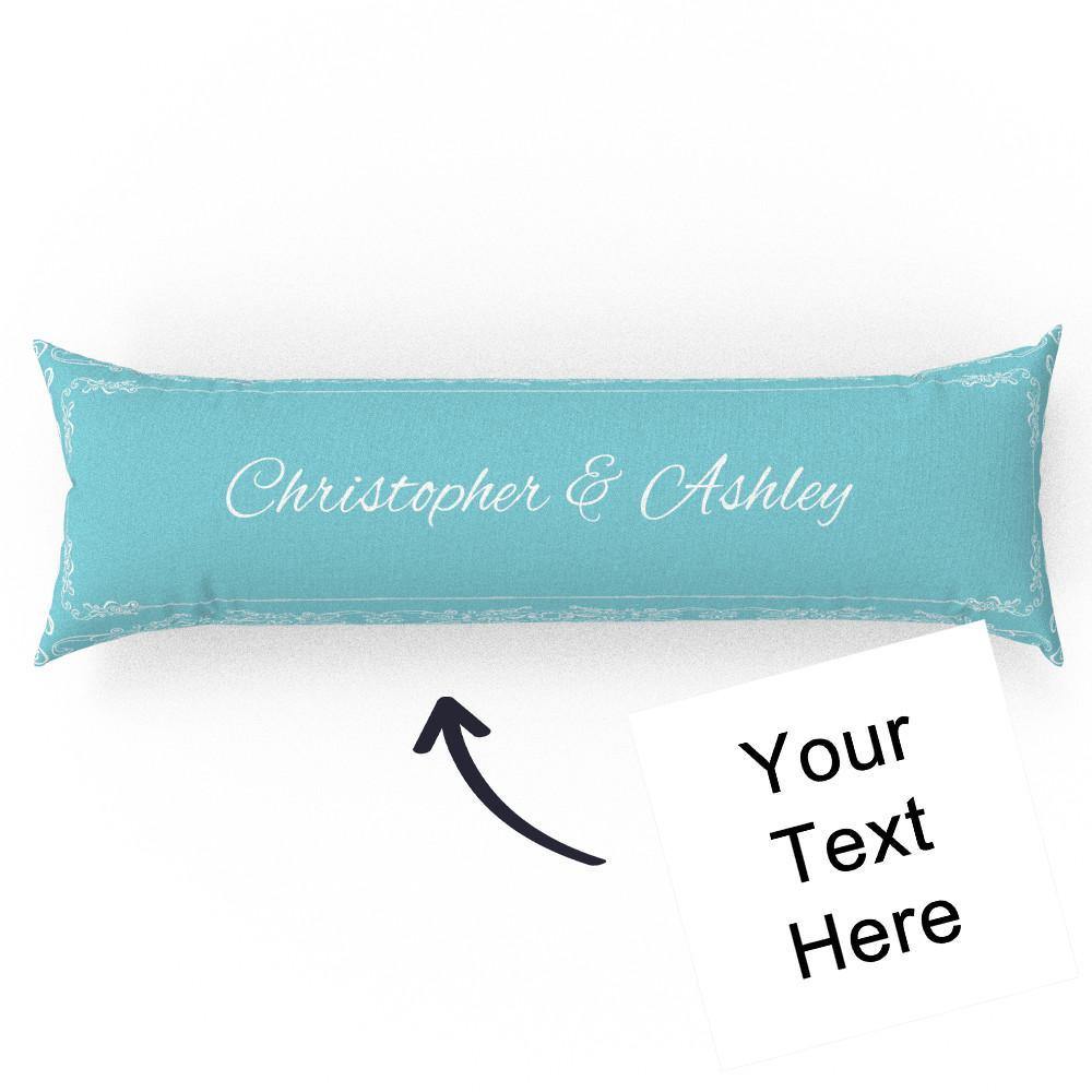 Custom Engraved Horizontal Light Blue Pillow Case Gifts-50?璋?50cm