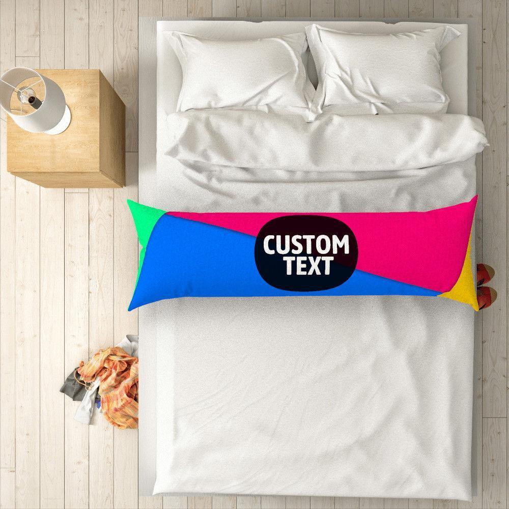 Custom Engraved Horizontal Blue and Pink Pillow Case Gifts-50?璋?50cm