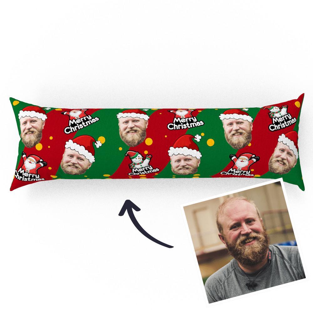 Custom Photo Face Horizontal Pillow Gifts For Santa Claus 50 150cm