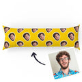 Custom Photo Face Horizontal Orange Pillow Gifts For Man 50 150cm