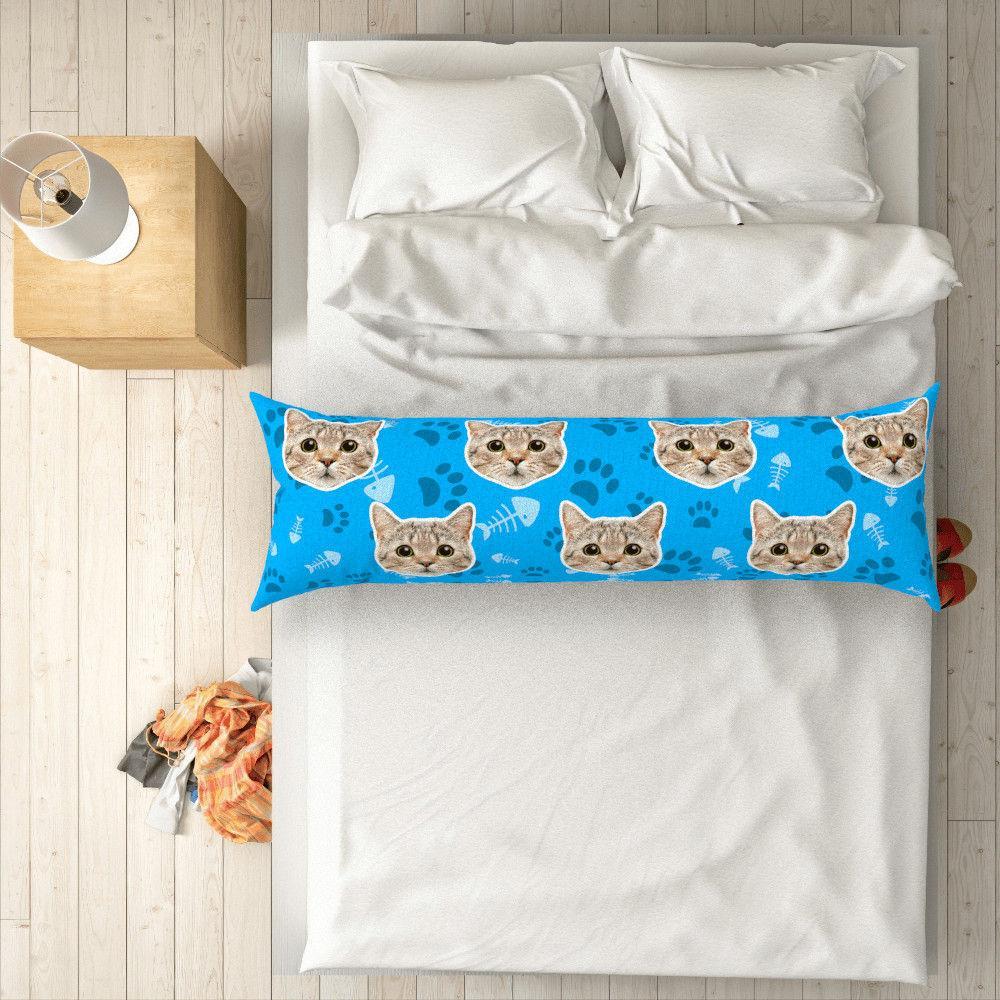 Custom Photo Face Horizontal Pillow Gifts For Cat 50 150cm