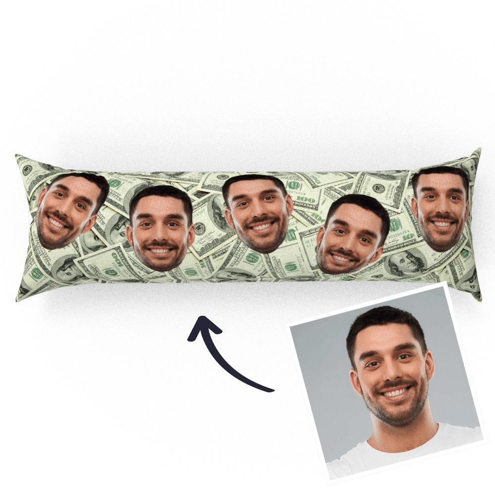 Custom Photo Head Horizontal Pillow Gifts Man Theme 50 150cm