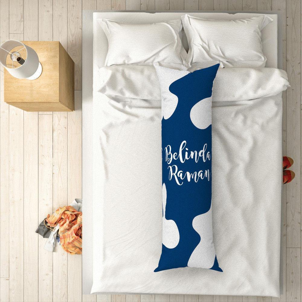 Custom Engraved Vertical Blue Pillow Case Gifts-50?璋?50cm