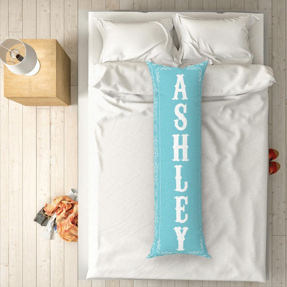 Custom Engraved Vertical Light Blue Pillow Case Gifts-50?璋?50cm