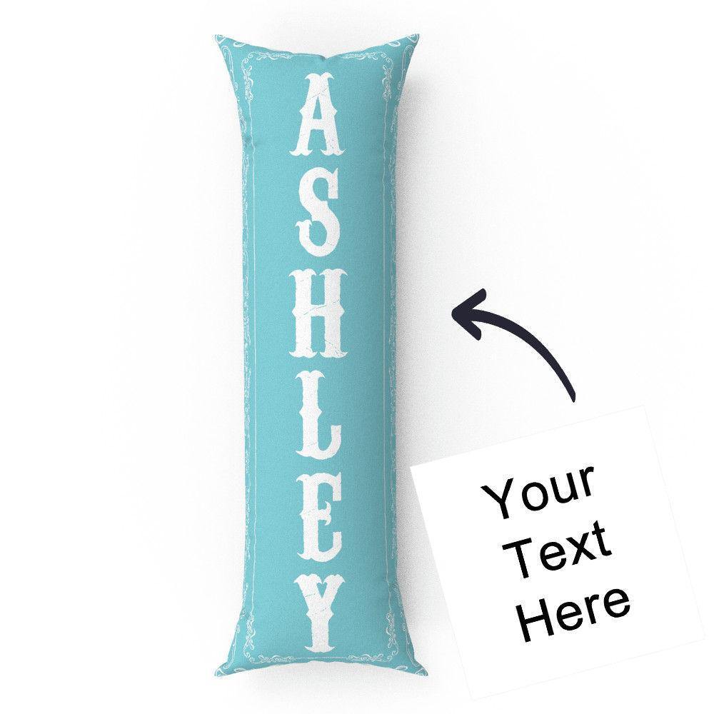 Custom Engraved Vertical Light Blue Pillow Case Gifts-50?璋?50cm