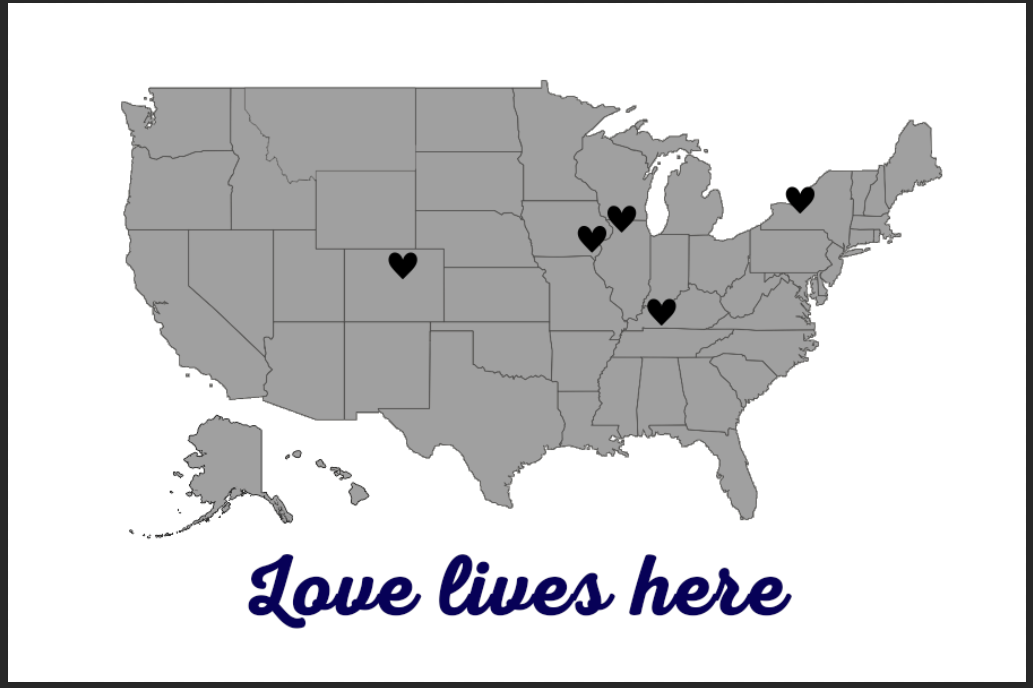 Custom Map Pillow Case Gift For Family Love Lives Here Throw Pillows