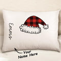 Custom Christmas Pillowcase Santa Hat Pillow Cover Bedding Ornament Best Christmas Gifts