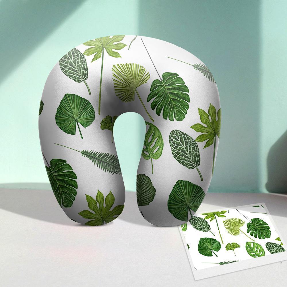 Custom Photo U-Shaped Pillow Comfortable Nursing Pillow -Leaves
