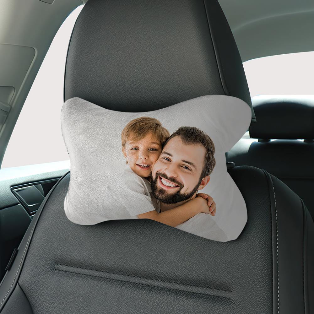 Custom Photo Car Neck Pillow Father Theme