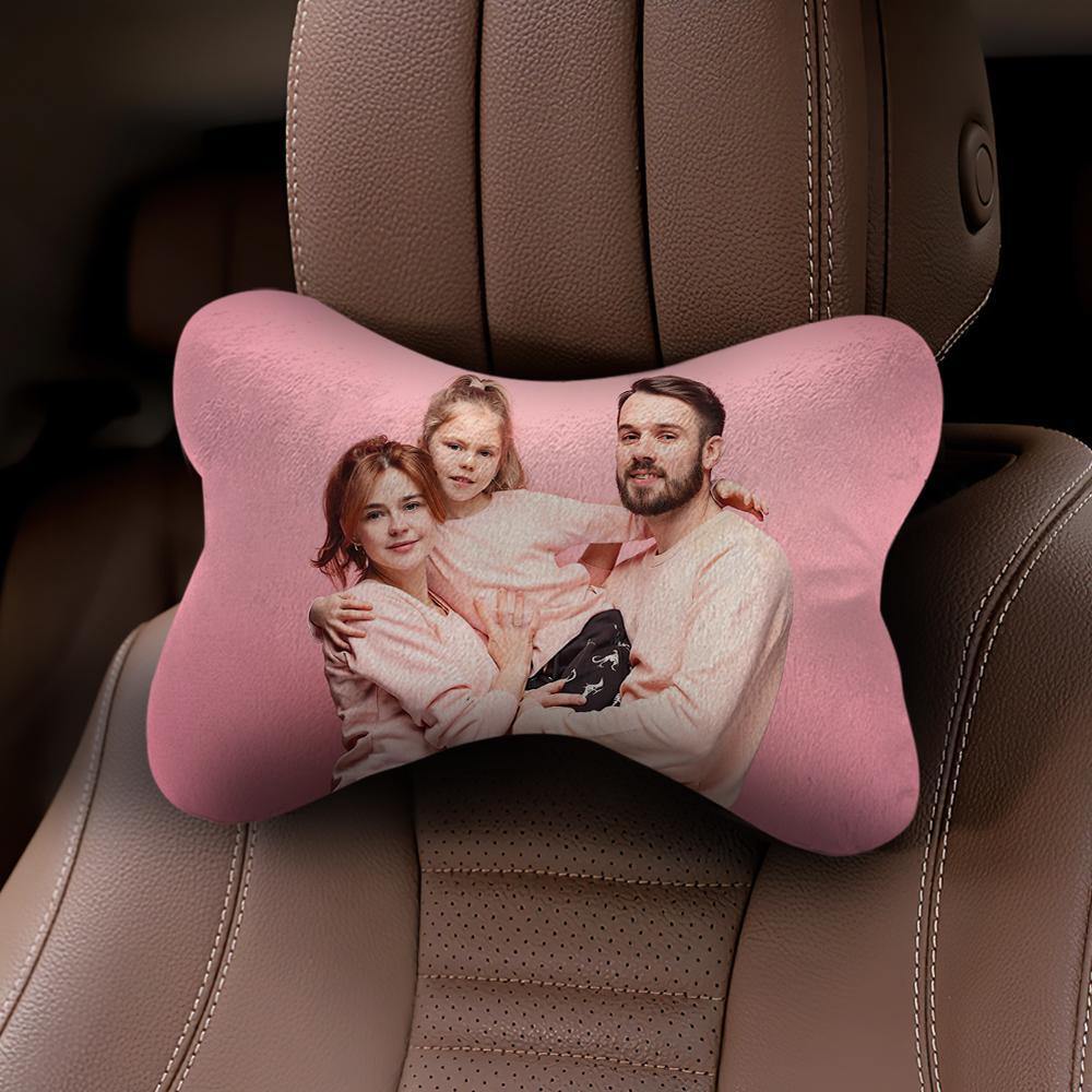 Custom Photo Car Neck Pillow Family Theme