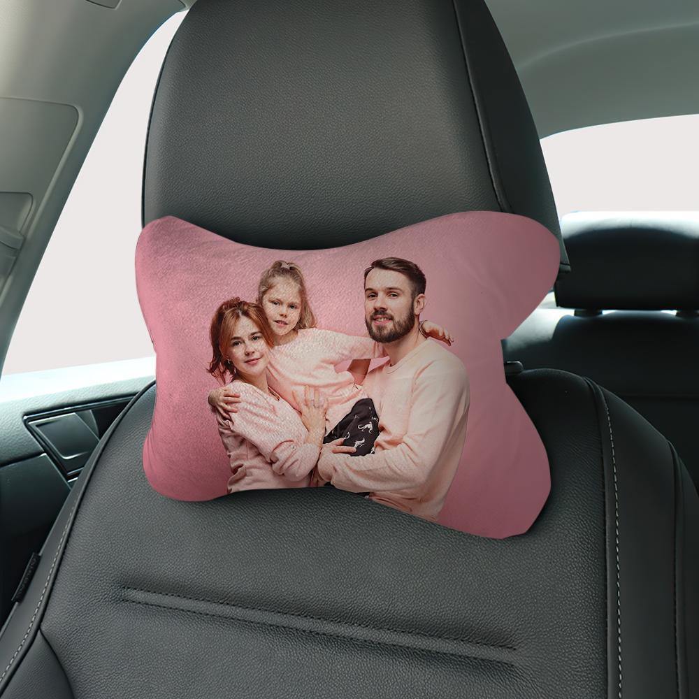 Custom Photo Car Neck Pillow Family Theme