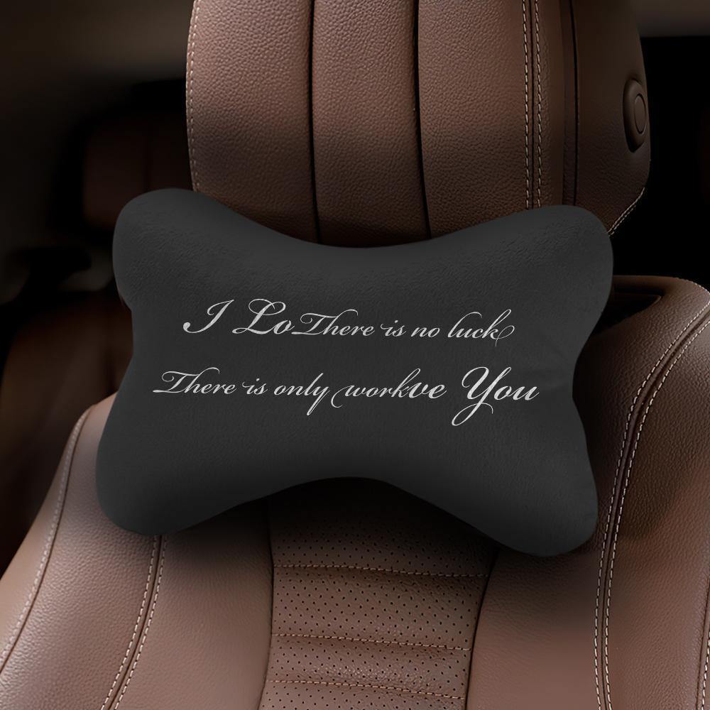 Custom Engraved Car Neck Pillow-Black
