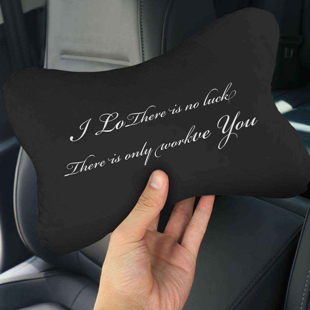 Custom Engraved Car Neck Pillow-Black