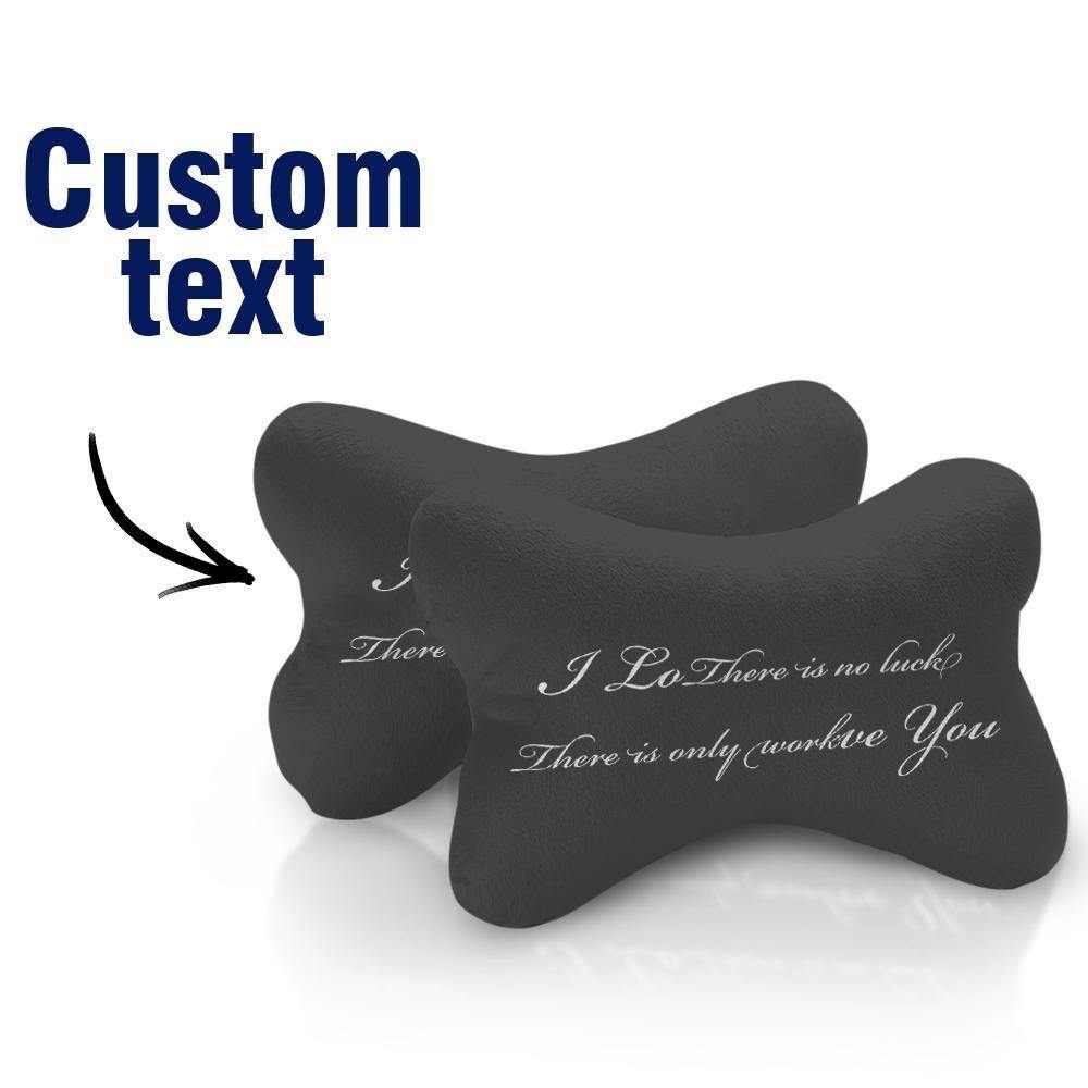 Custom Engraved Car Neck Pillow-Black