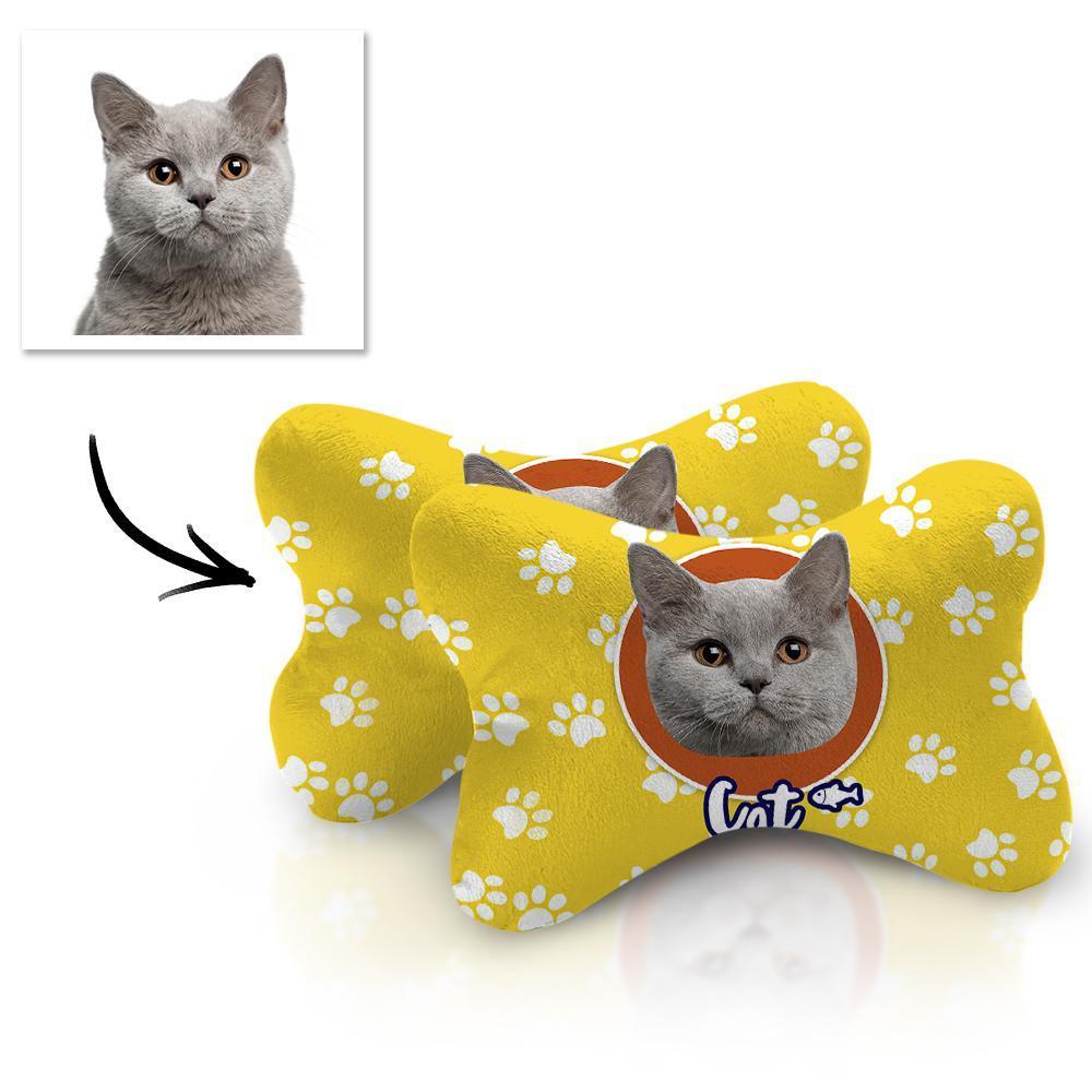 Custom Photo Face Car Neck Pillow Cat Theme
