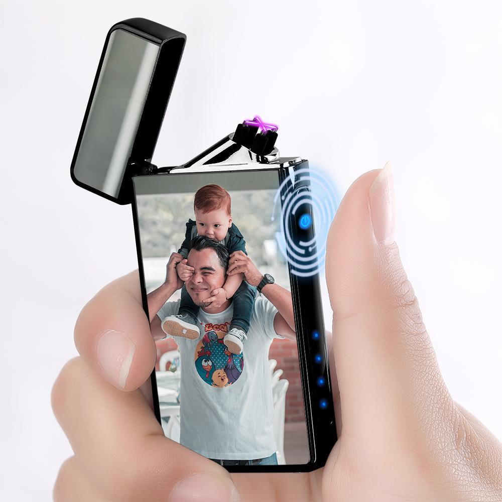 Photo Lighter Custom Photo Engraved Lighter Black For Him