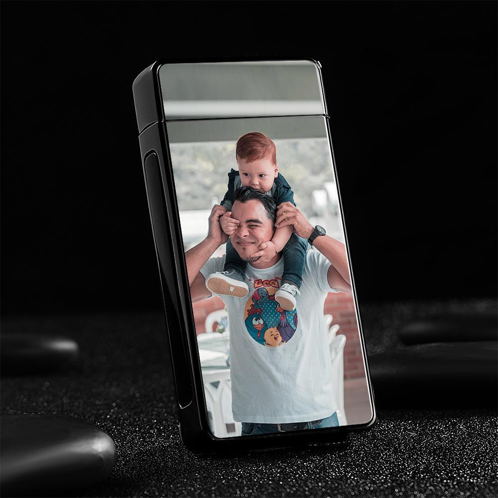Photo Lighter Custom Photo Engraved Lighter Black For Him