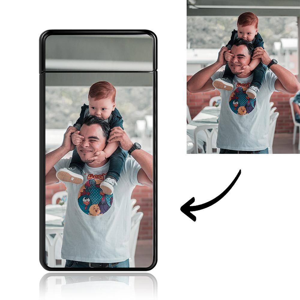 Photo Lighter Custom Photo Engraved Lighter Black For Him
