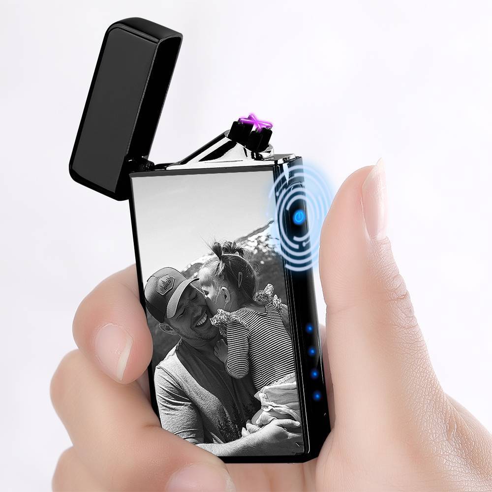 Photo Lighter Custom Photo Engraved Lighter Black Perfect Family