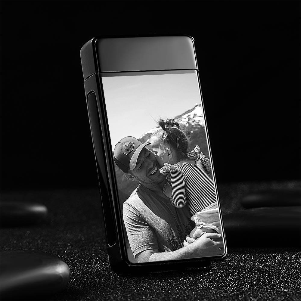 Photo Lighter Custom Photo Engraved Lighter Black Perfect Family